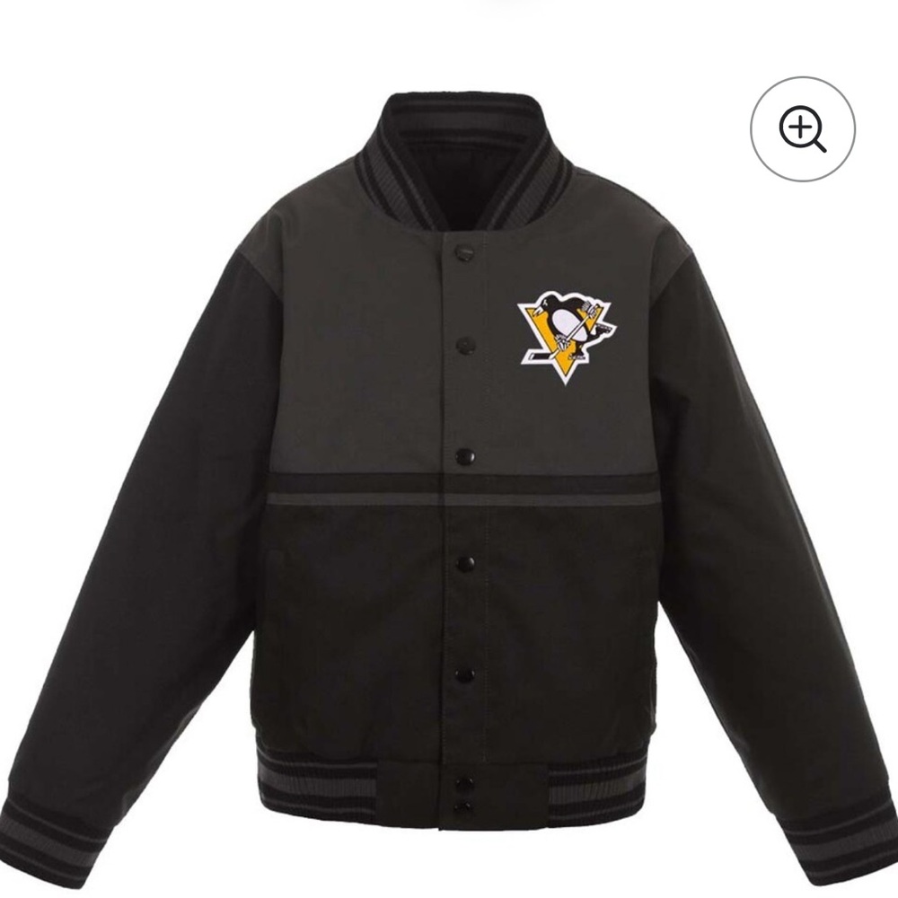 Youth Pittsburgh Penguins JH Design Black Poly-Twill Full-Snap Jacket
Sz:XL
BNWT